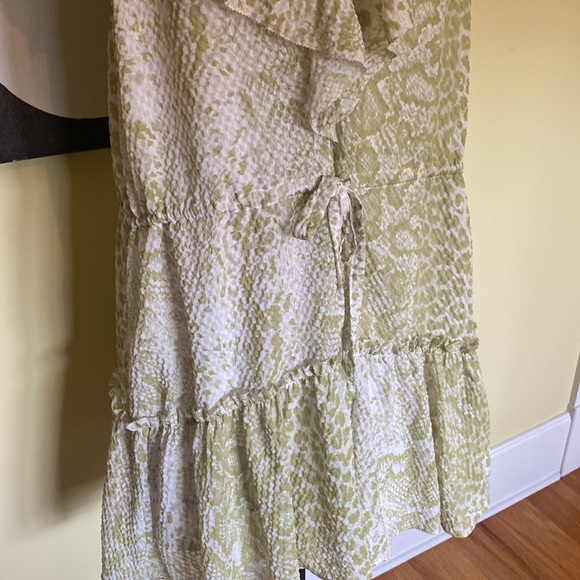 AllSaints Ali Noche Mini Dress in Lime Green - Size 6 - Picture 9 of 15